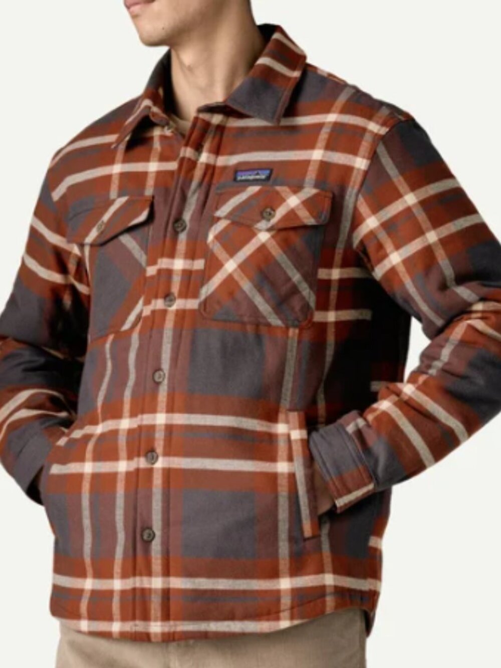 $199 NWT Men’s Patagonia Lightweight Insulated Fjord Flannel Shirt – Large